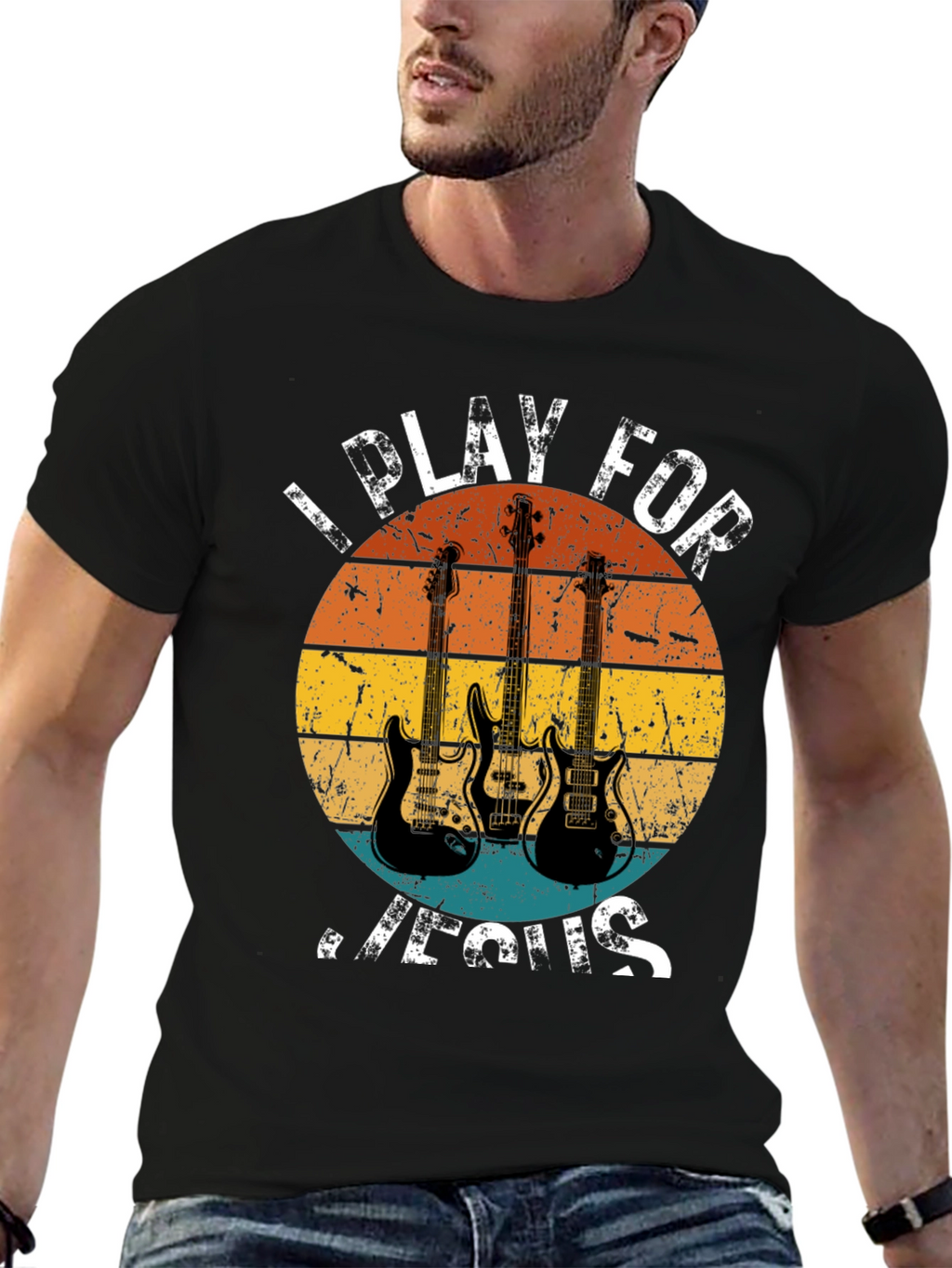 I Play for Jesus Guitar T-Shirt