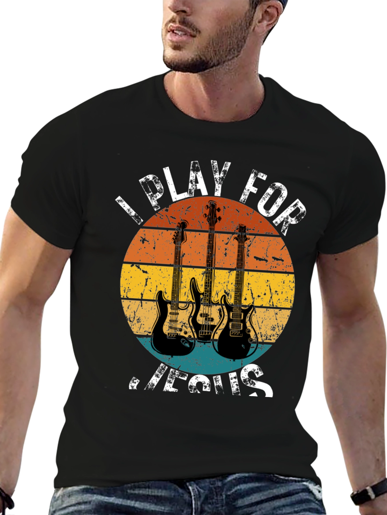 I Play for Jesus Guitar T-Shirt