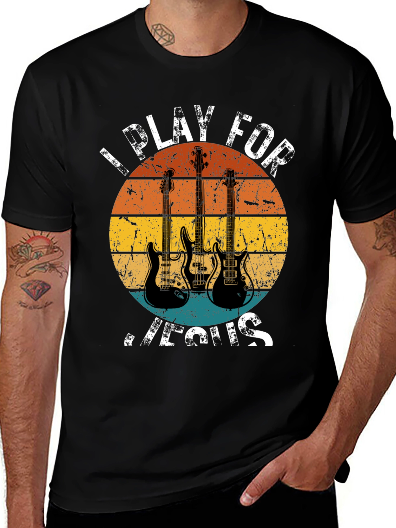 I Play for Jesus Guitar T-Shirt