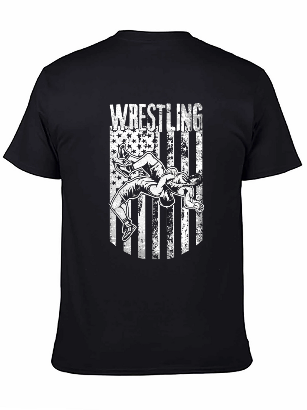 Wrestling USA Flag Graphic T-Shirt