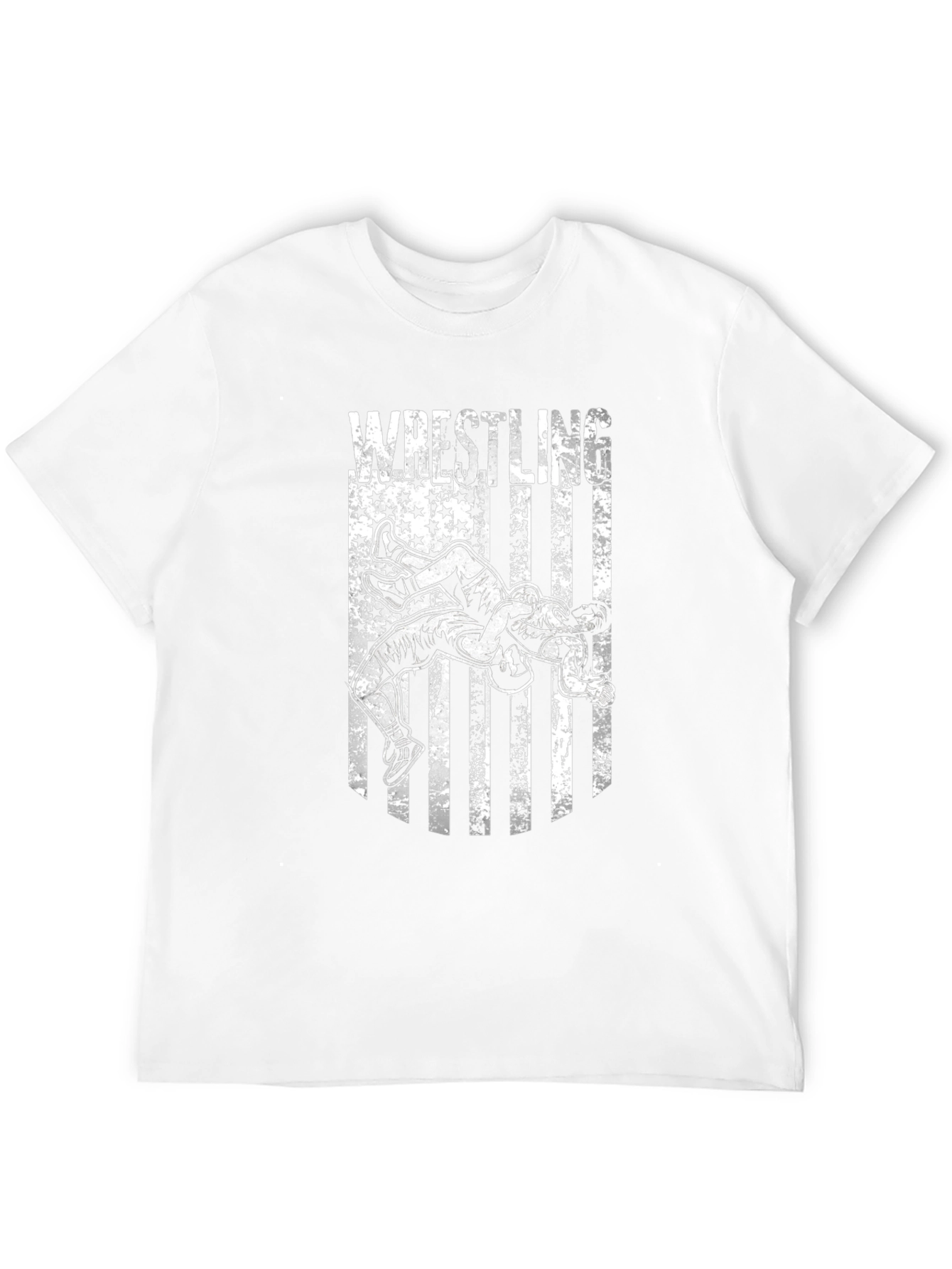Wrestling USA Flag Graphic T-Shirt