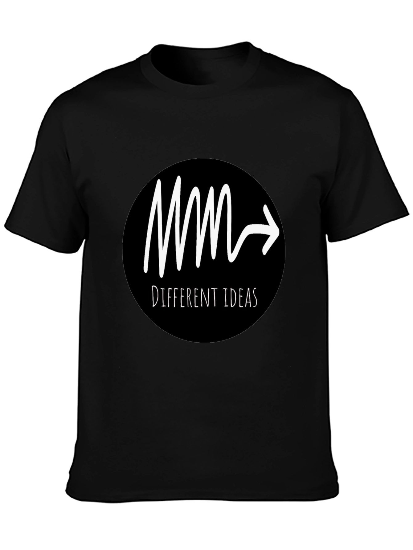 Different Ideas Graphic T-Shirt - Black Cotton Tee