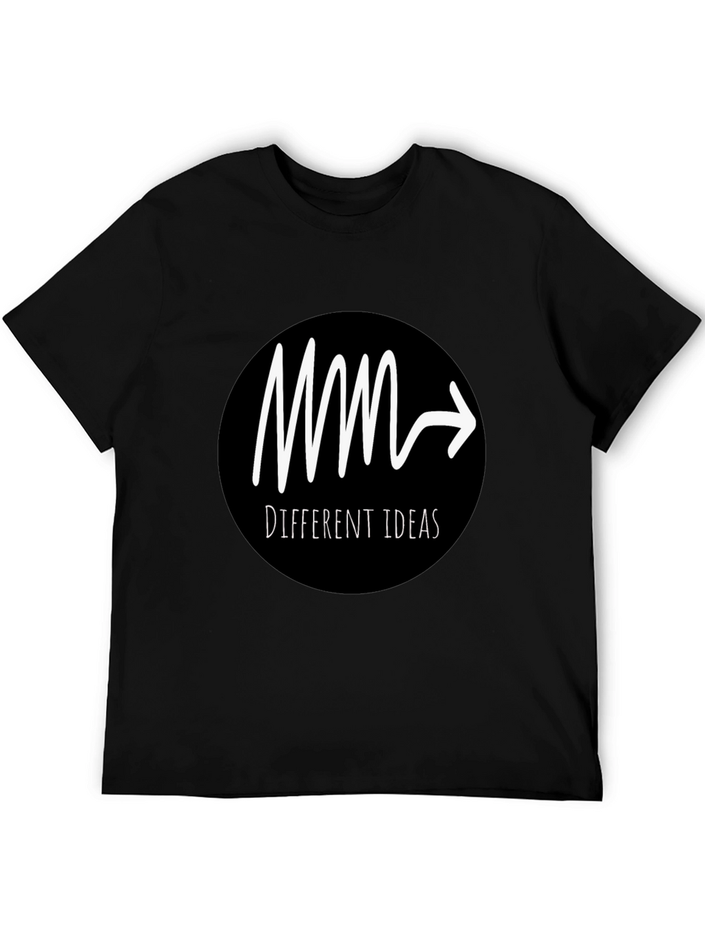 Different Ideas Graphic T-Shirt - Black Cotton Tee