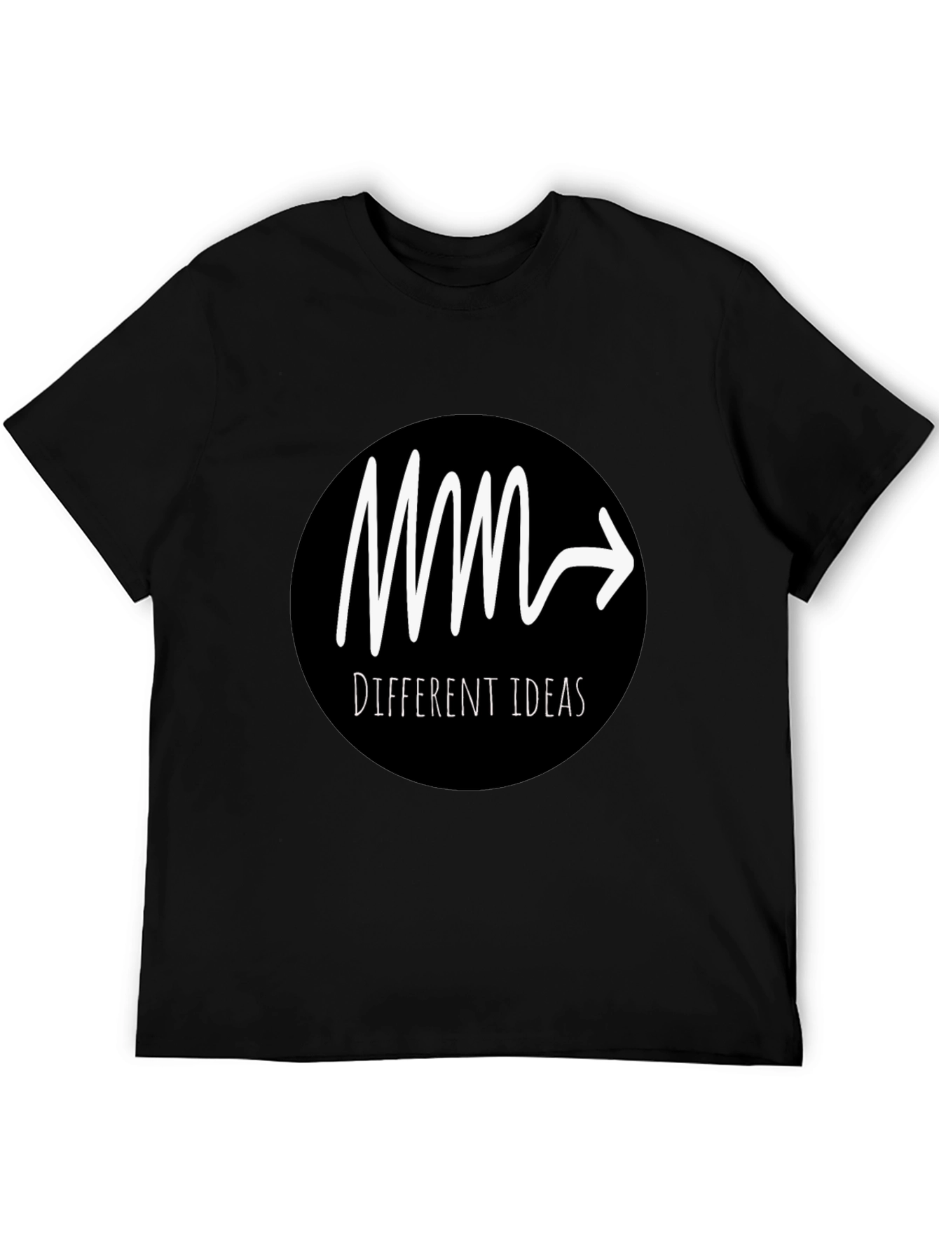 Different Ideas Graphic T-Shirt - Black Cotton Tee