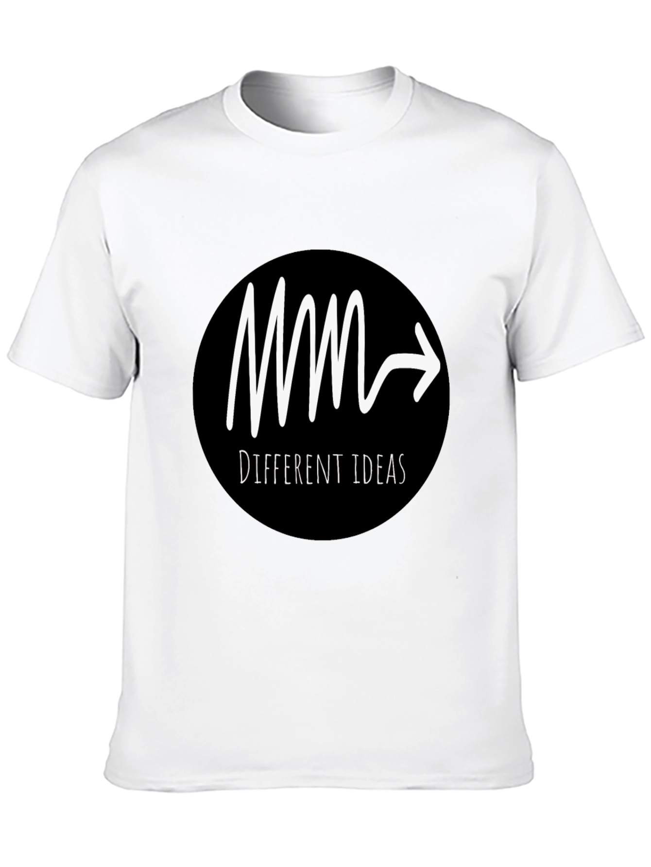 Different Ideas Graphic T-Shirt - Black Cotton Tee