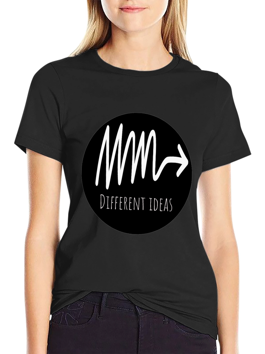 Different Ideas Graphic T-Shirt - Black Cotton Tee