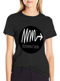 Different Ideas Graphic T-Shirt - Black Cotton Tee