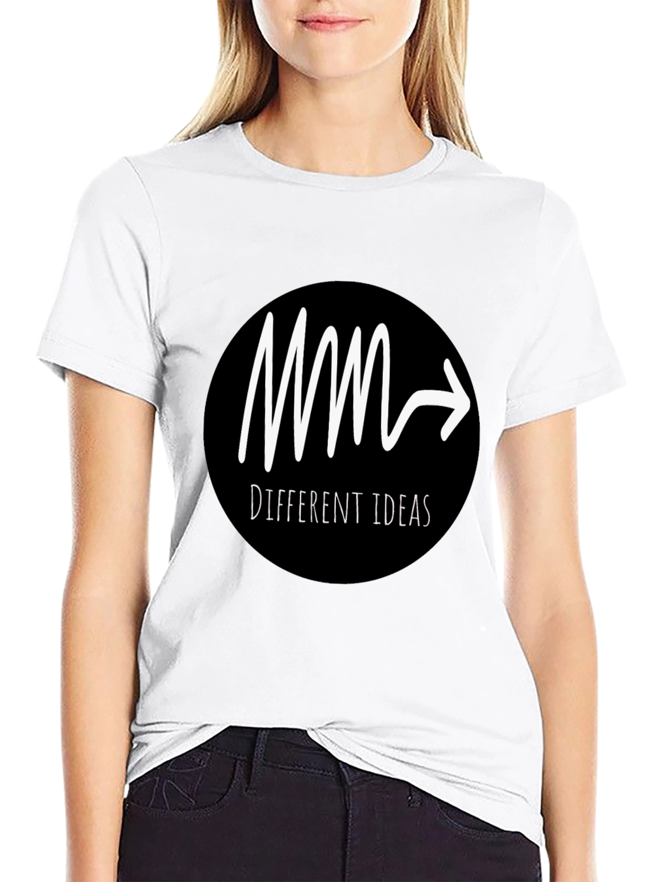 Different Ideas Graphic T-Shirt - Black Cotton Tee