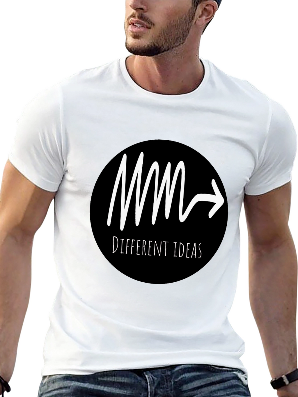 Different Ideas Graphic T-Shirt - Black Cotton Tee