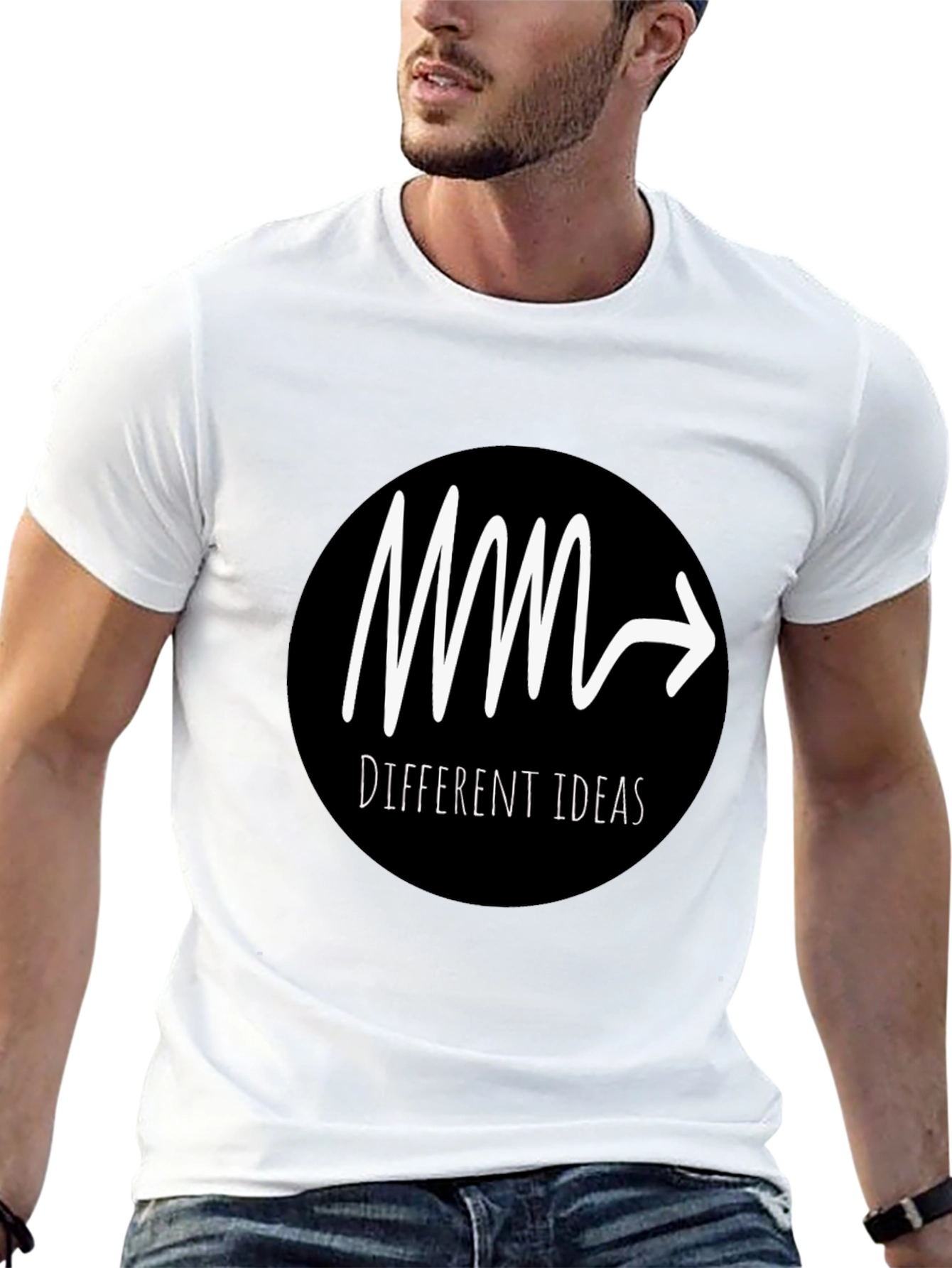 Different Ideas Graphic T-Shirt - Black Cotton Tee