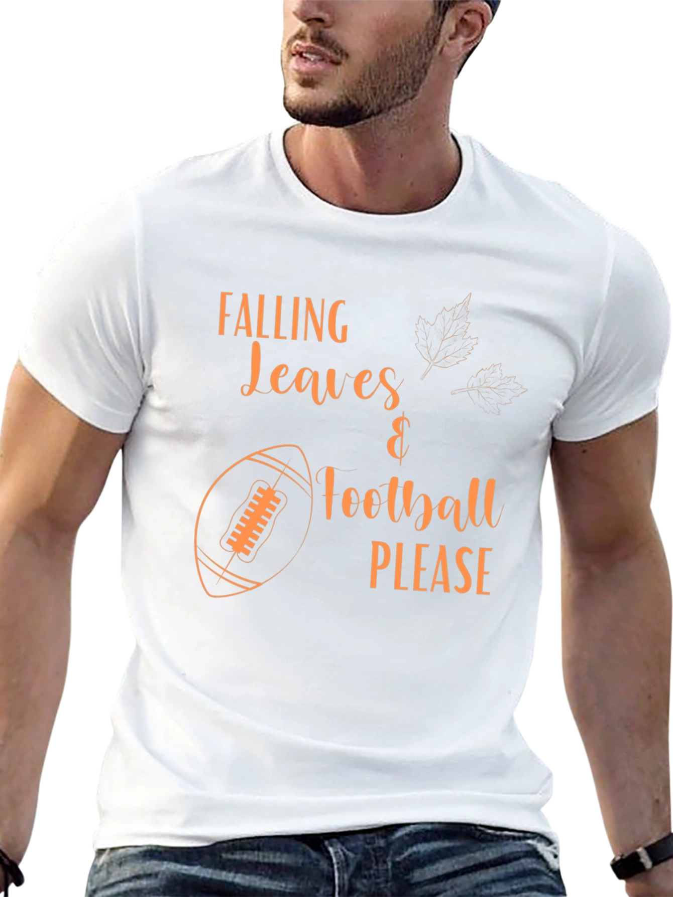 Falling Leaves Football Please T-Shirt