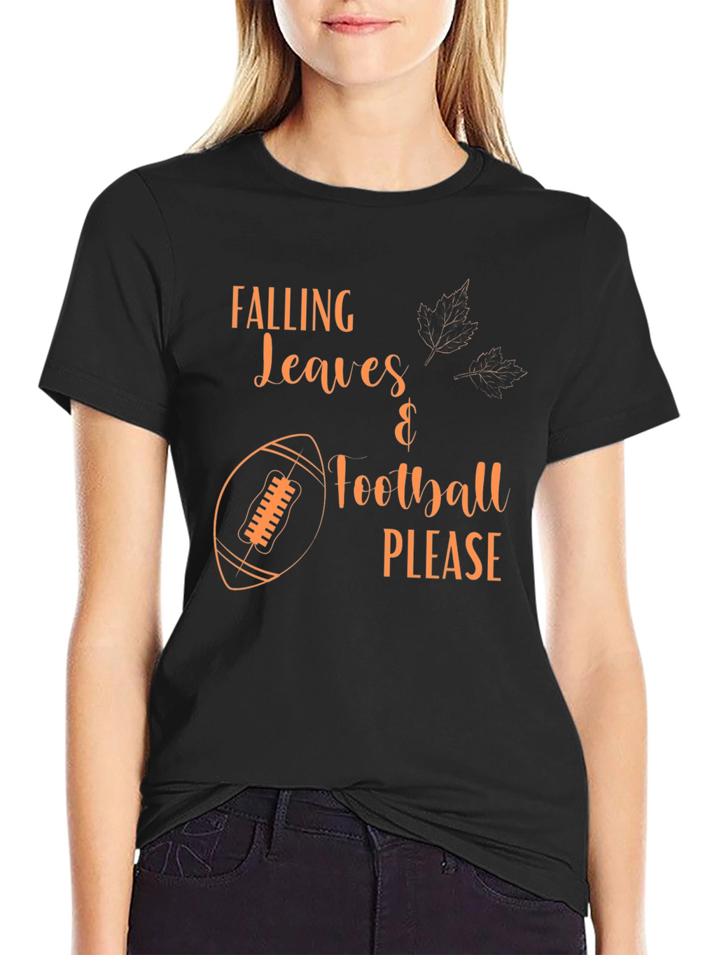 Falling Leaves Football Please T-Shirt