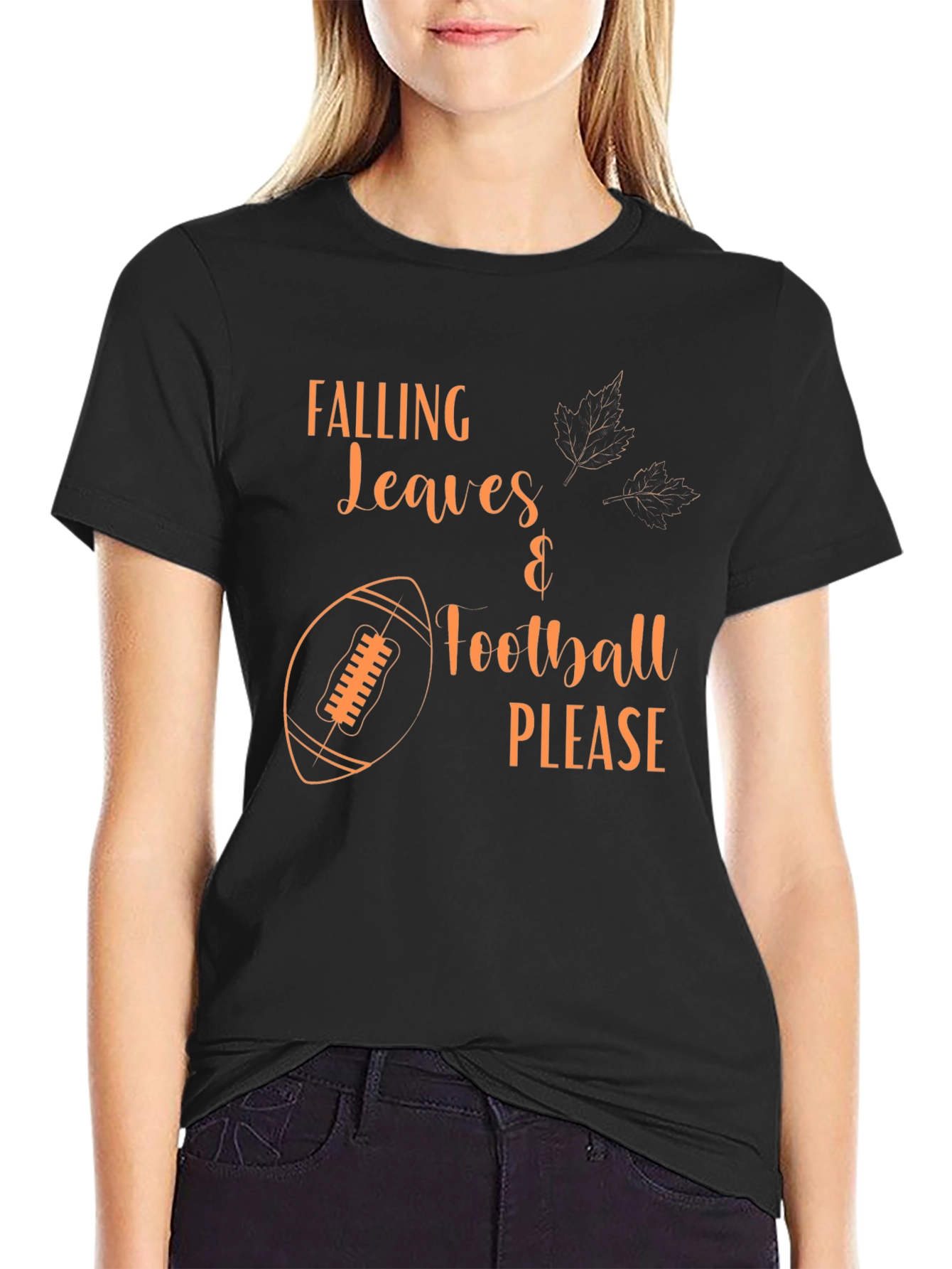 Falling Leaves Football Please T-Shirt