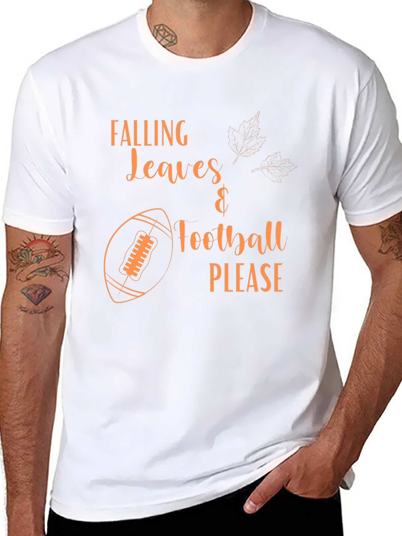Falling Leaves Football Please T-Shirt