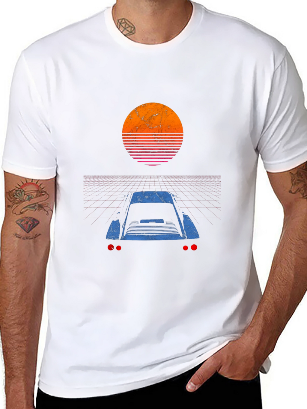Retro Sunset Car T-Shirt