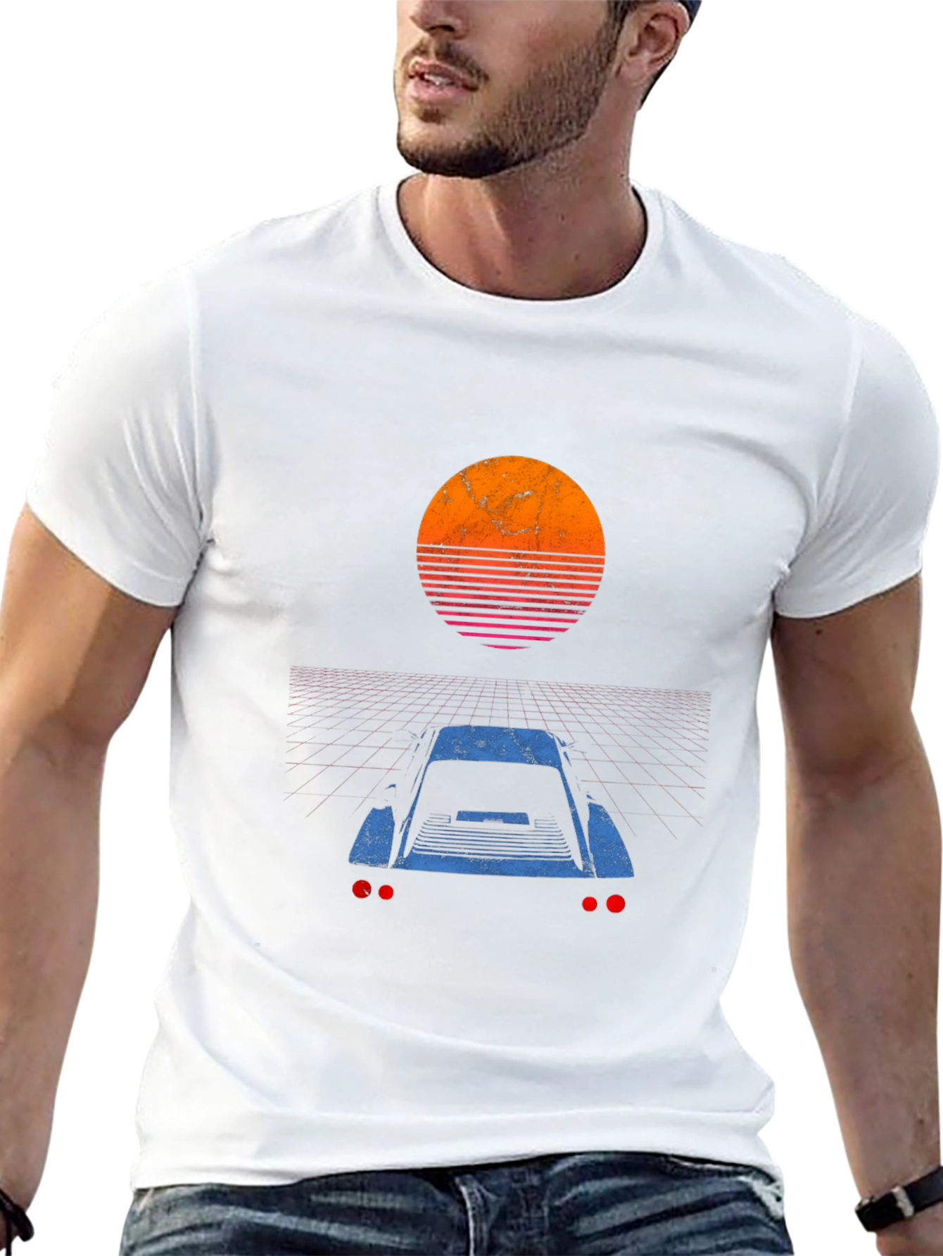 Retro Sunset Car T-Shirt