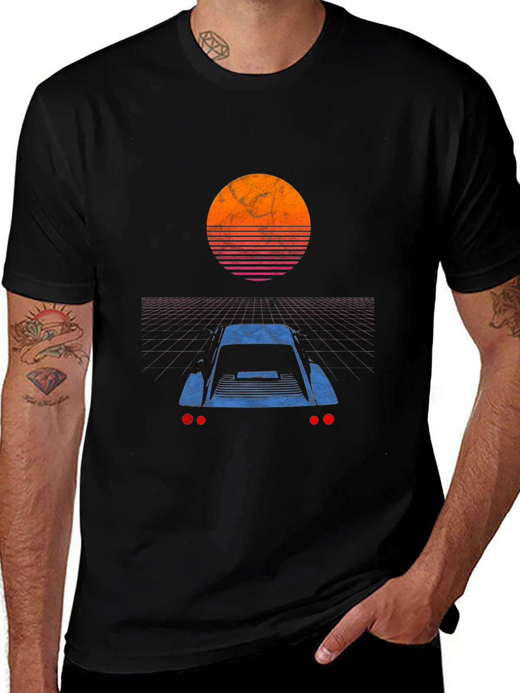 Retro Sunset Car T-Shirt