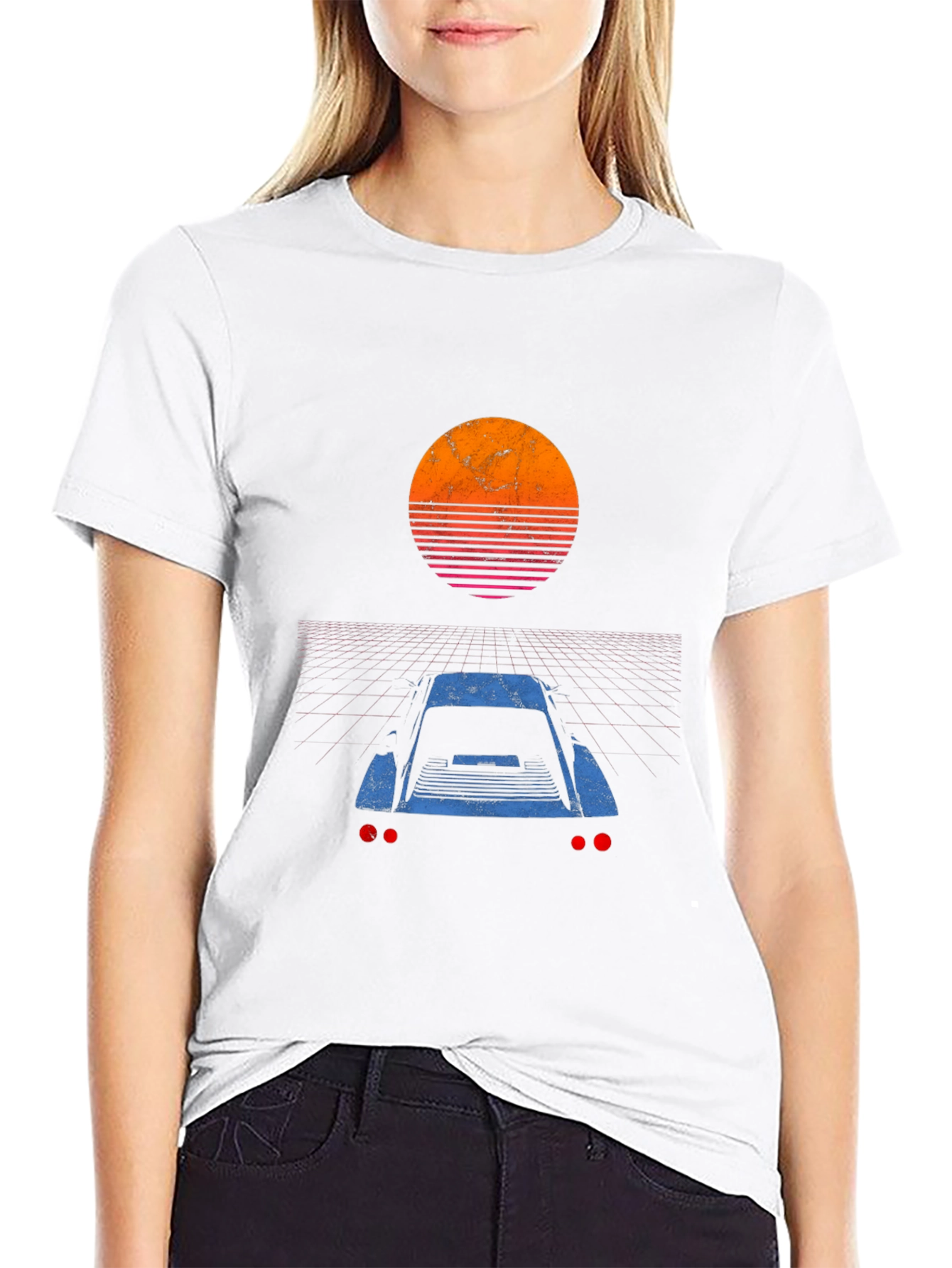 Retro Sunset Car T-Shirt