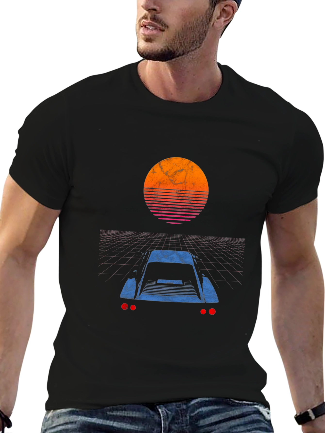 Retro Sunset Car T-Shirt