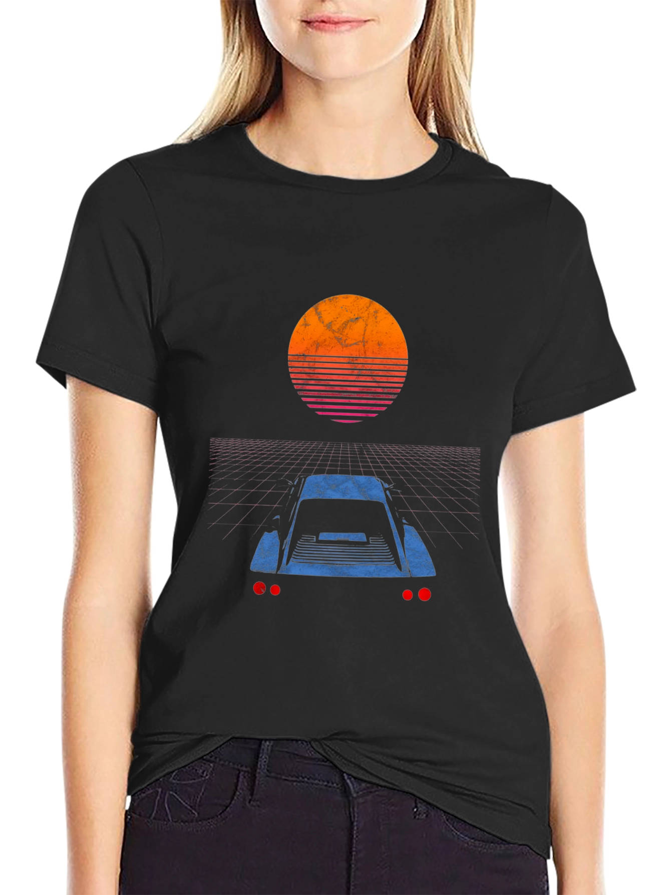Retro Sunset Car T-Shirt