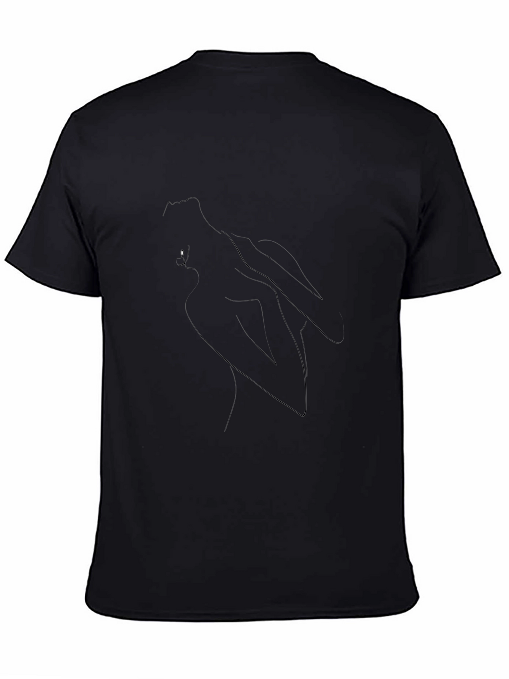 Minimalist Graphic Print Black Tee