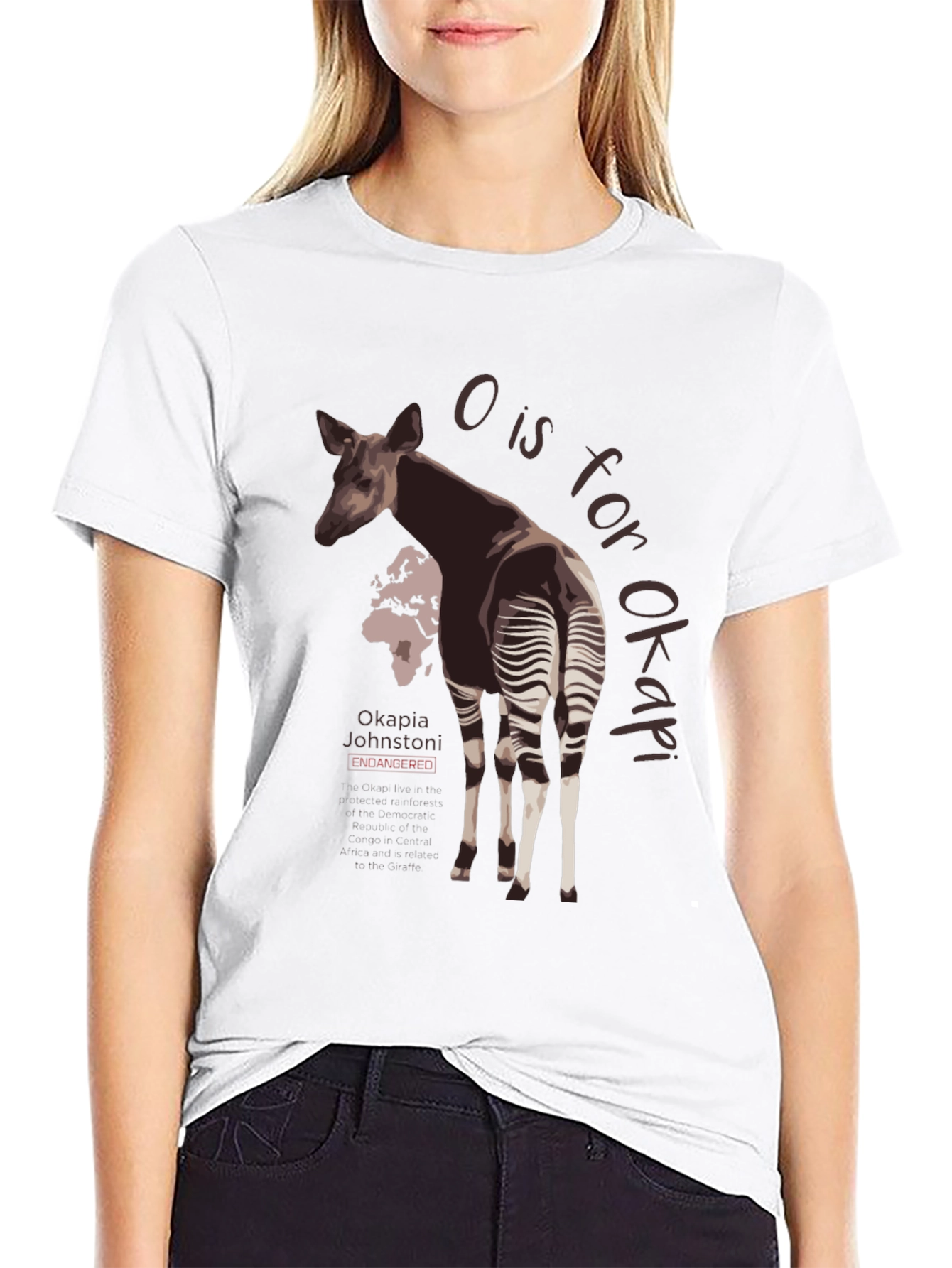 Okapia Johnstoni Endangered T-Shirt