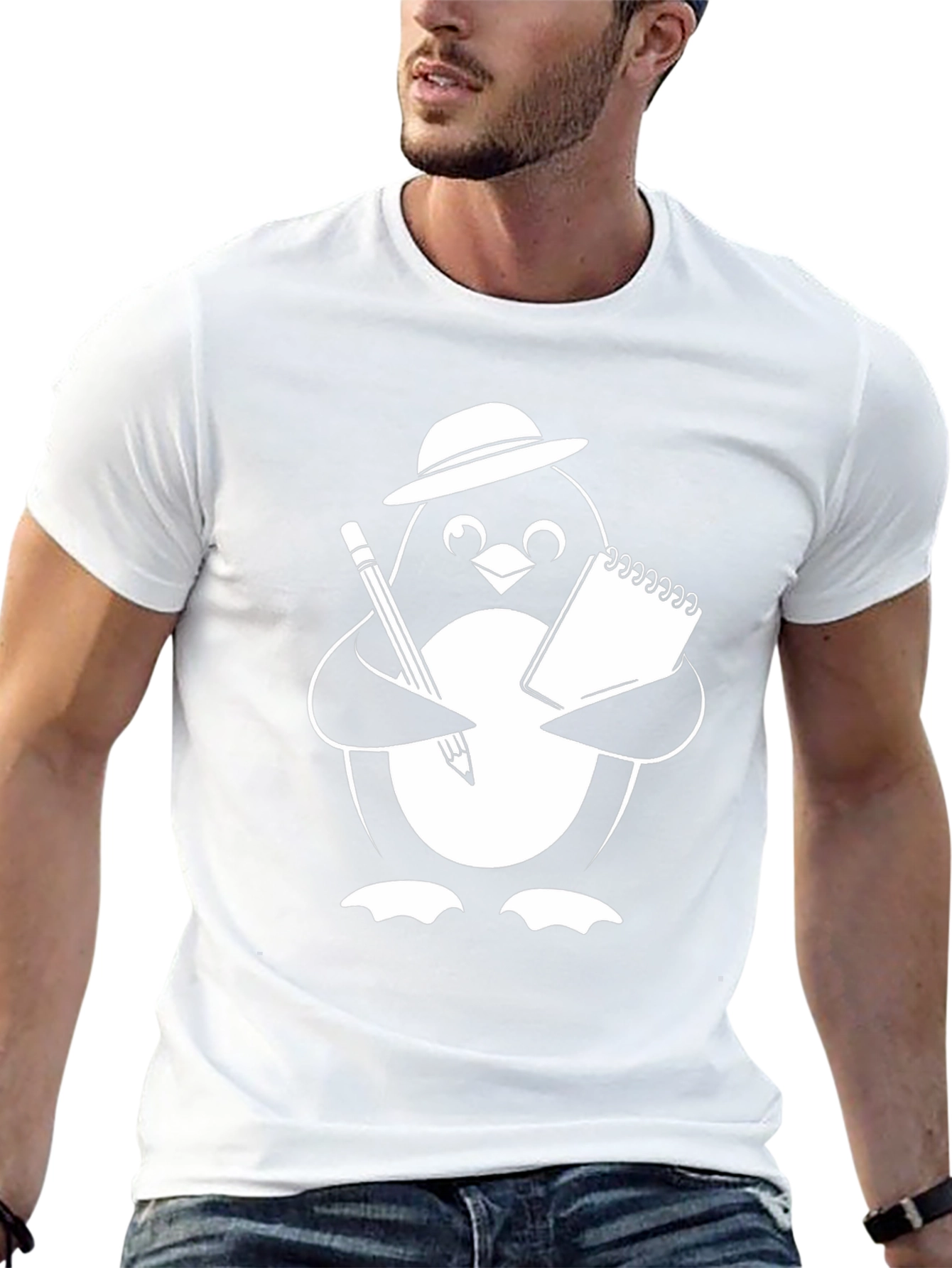 Penguin Artist Graphic T-Shirt