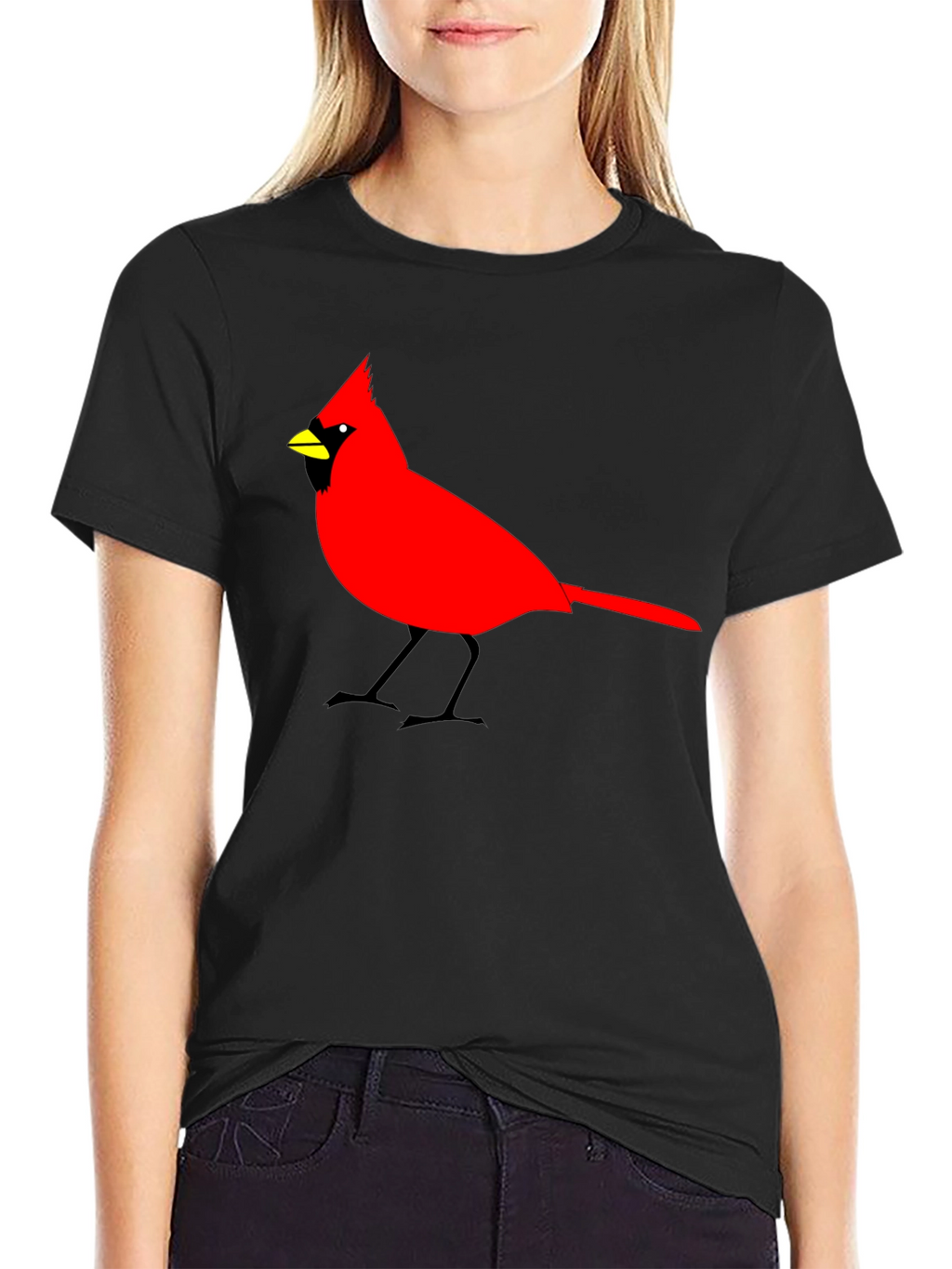 Cardinal Bird Graphic Tee - Mens Black T-Shirt