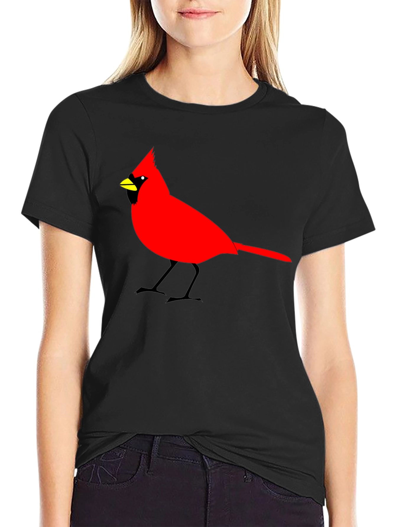 Cardinal Bird Graphic Tee - Mens Black T-Shirt