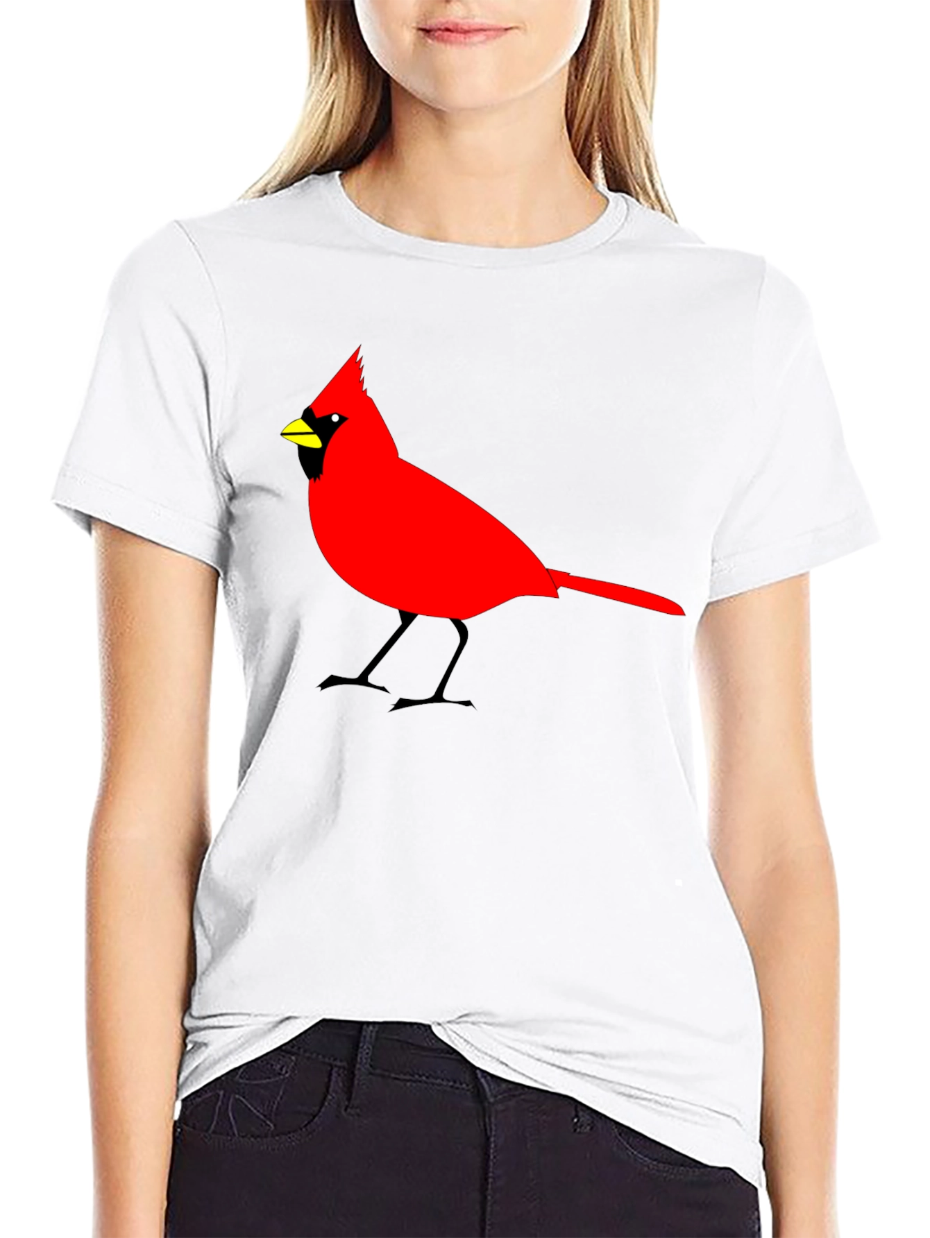 Cardinal Bird Graphic Tee - Mens Black T-Shirt