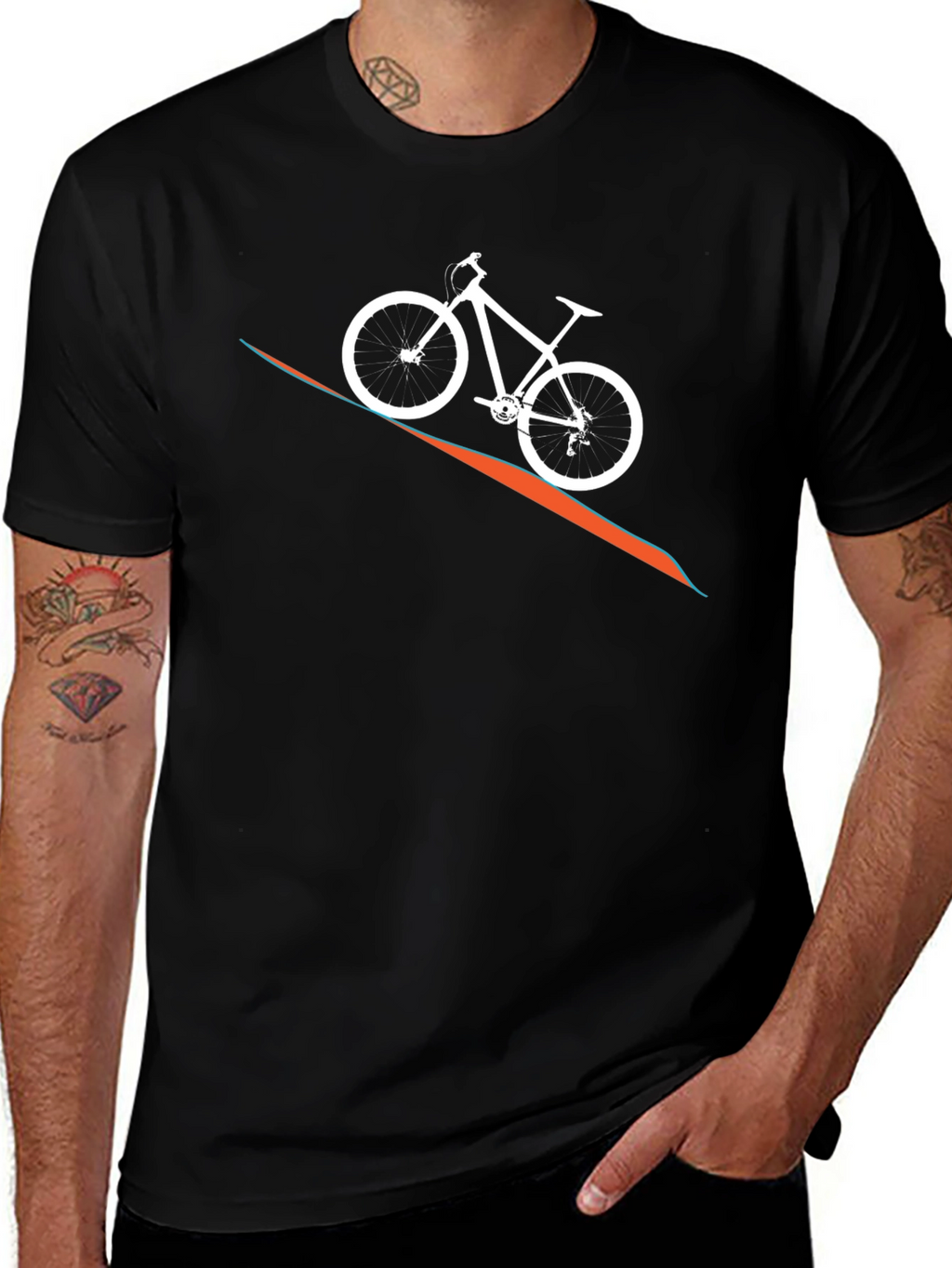 Mountain Bike T-Shirt - Black Graphic Tee