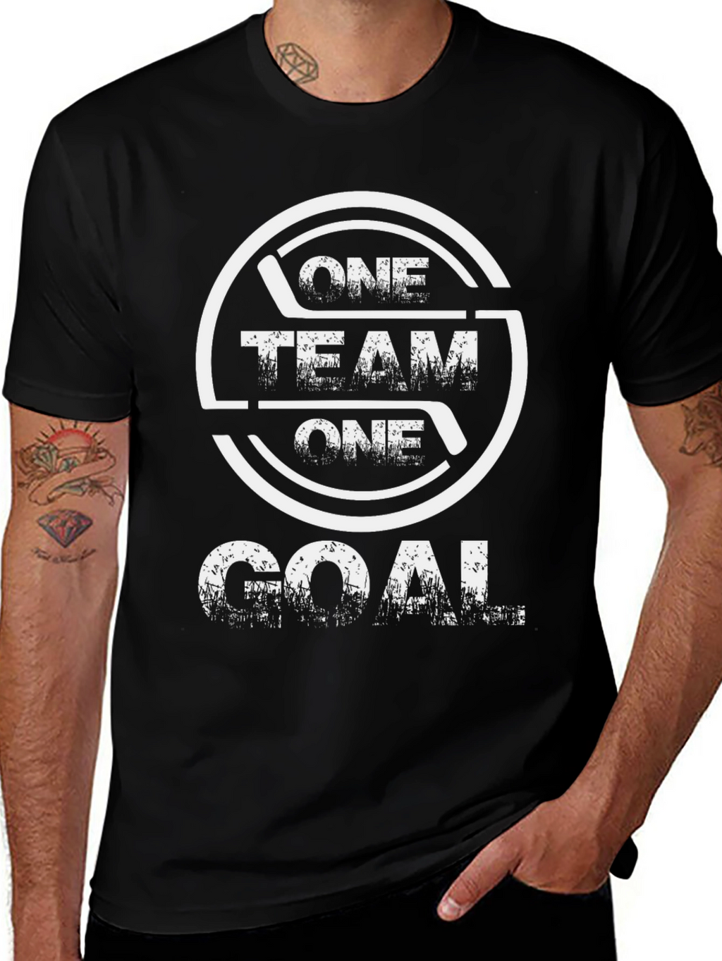 Hockey One Team One Goal Graphic T-Shirt
