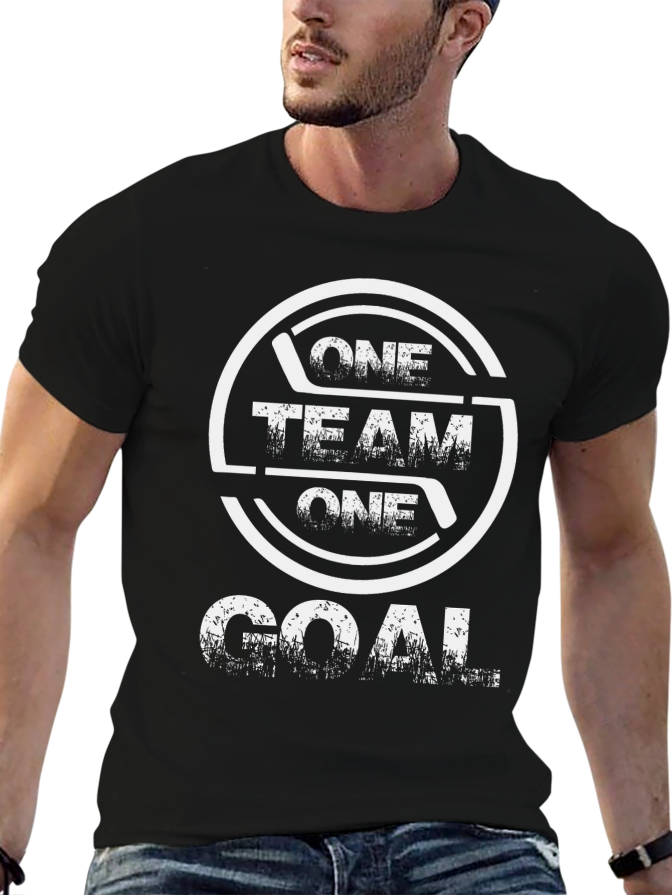 Hockey One Team One Goal Graphic T-Shirt