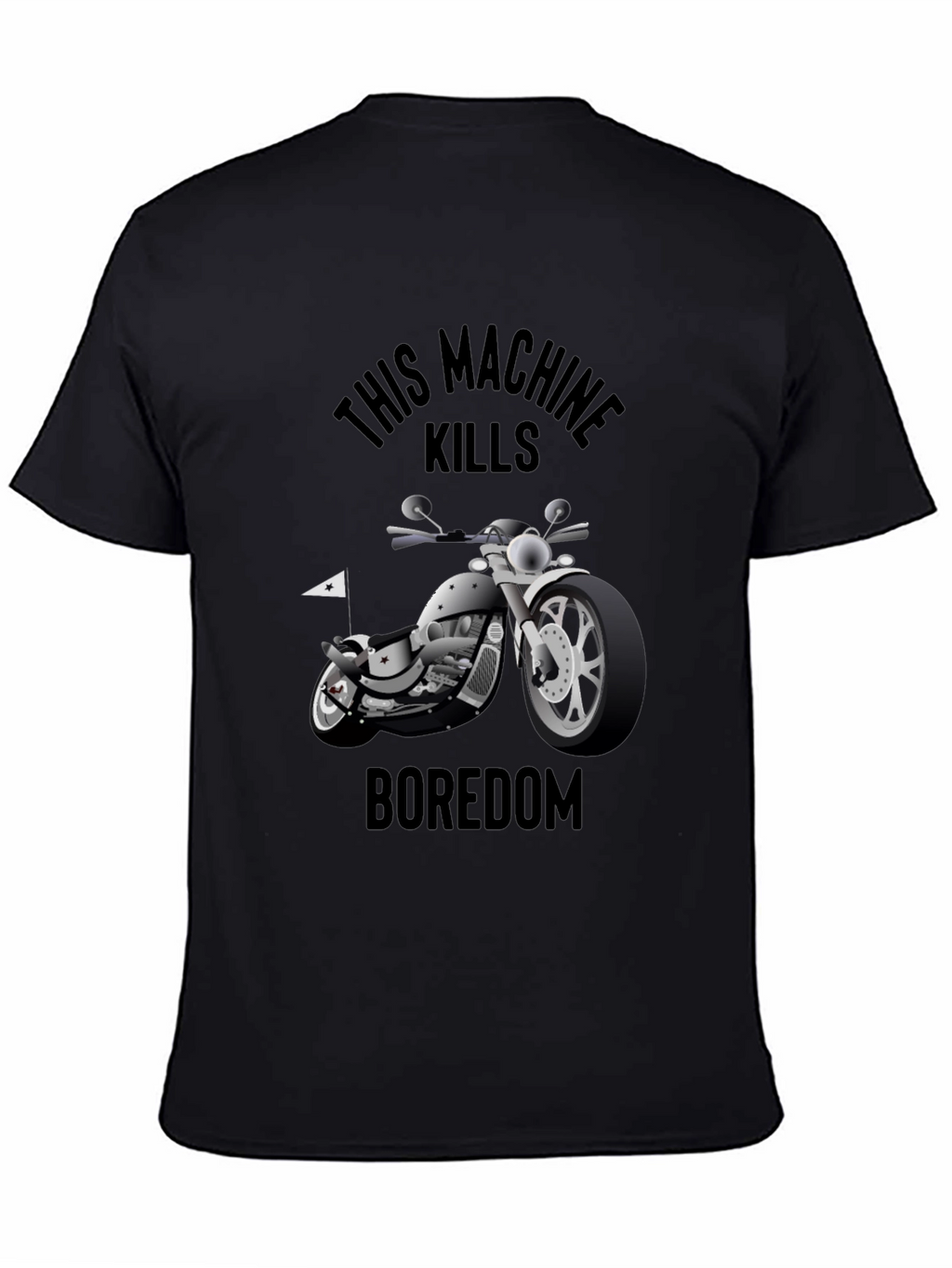 Motorcycle Kills Boredom Graphic T-Shirt