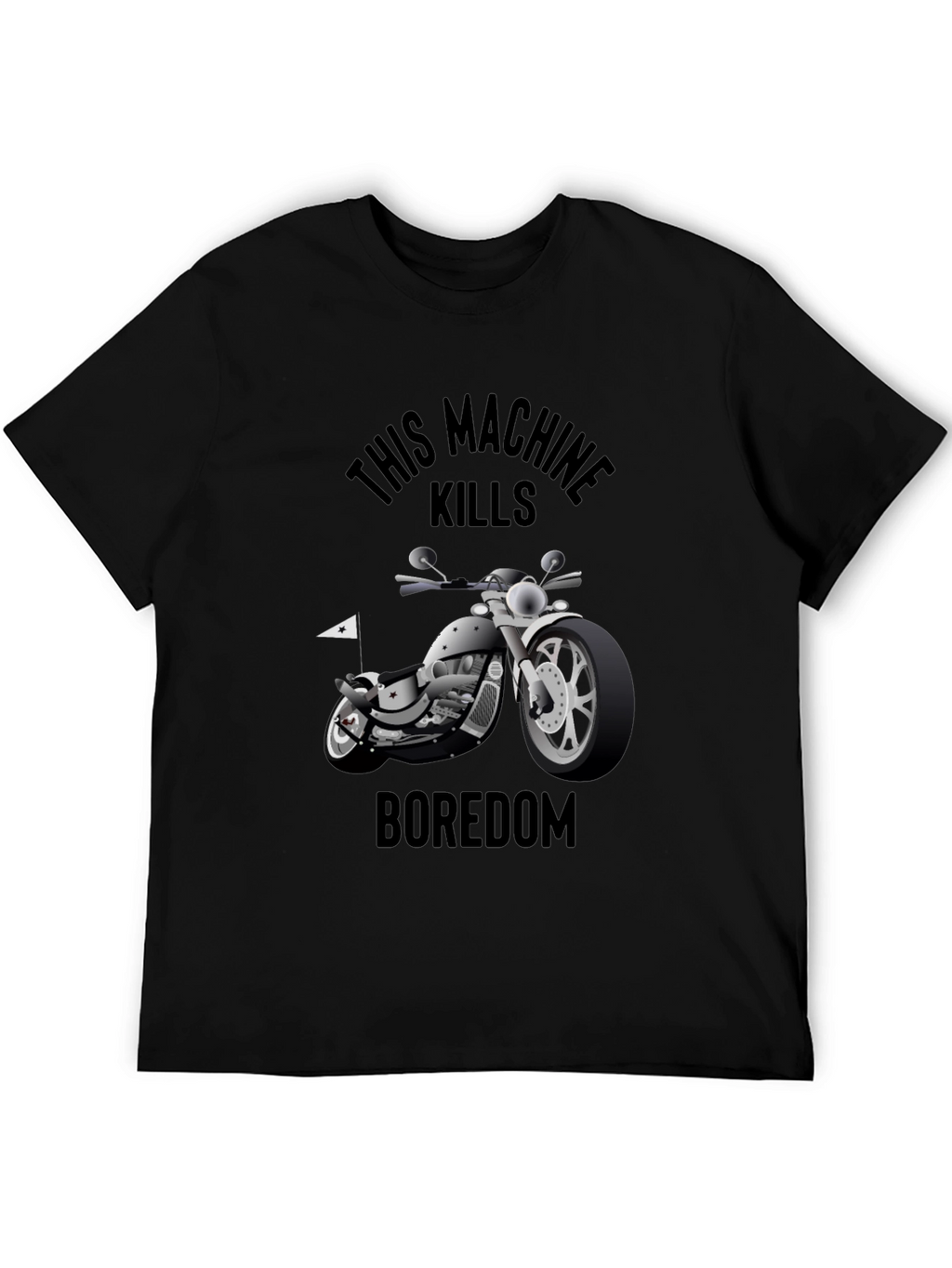 Motorcycle Kills Boredom Graphic T-Shirt
