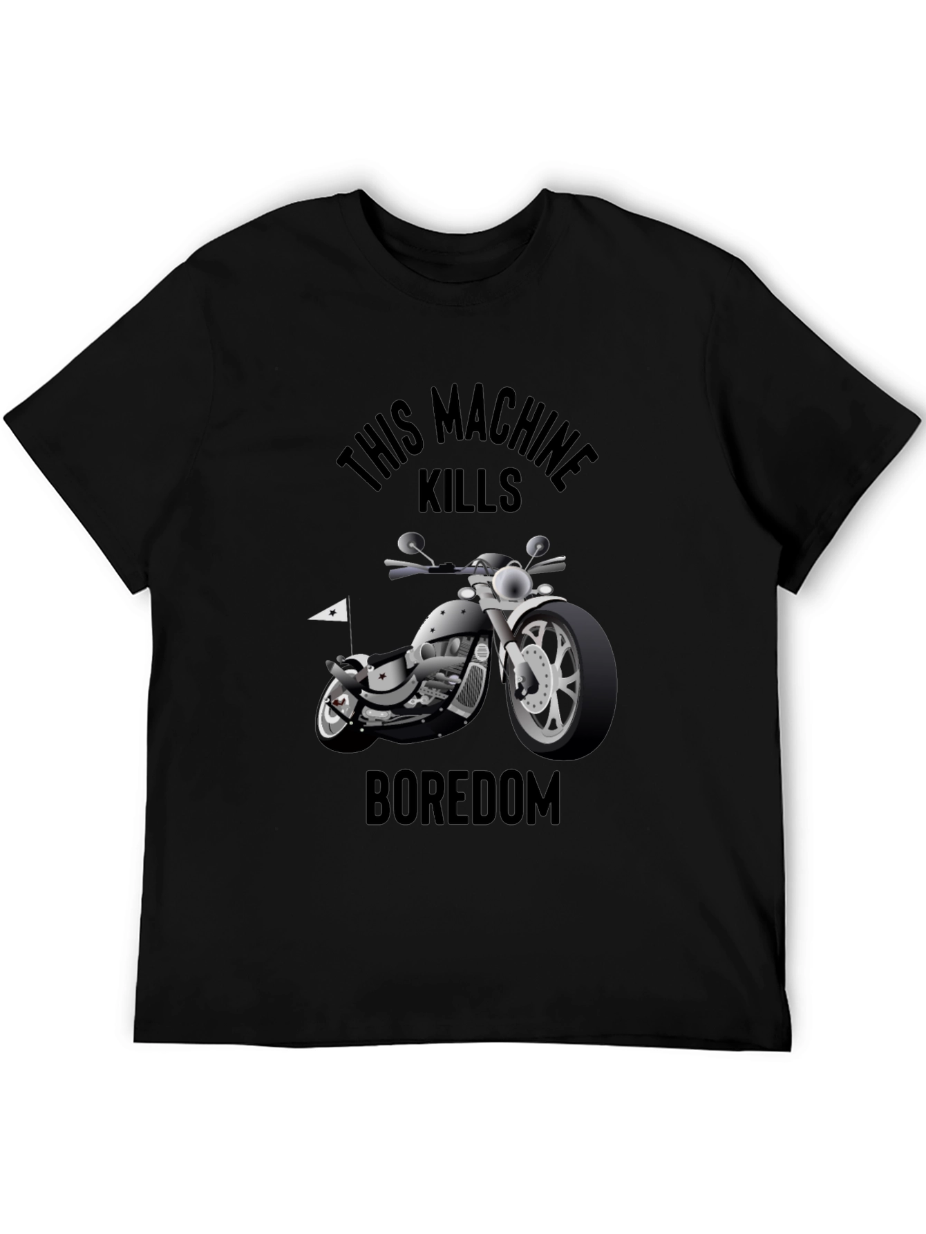 Motorcycle Kills Boredom Graphic T-Shirt