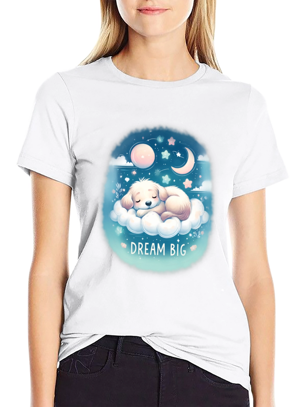 Dream Big Dog Tee - Cute Puppy Graphic T-Shirt