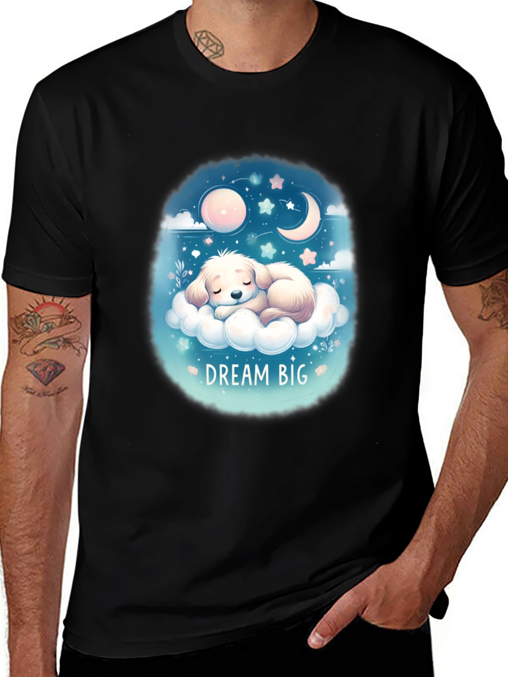Dream Big Dog Tee - Cute Puppy Graphic T-Shirt