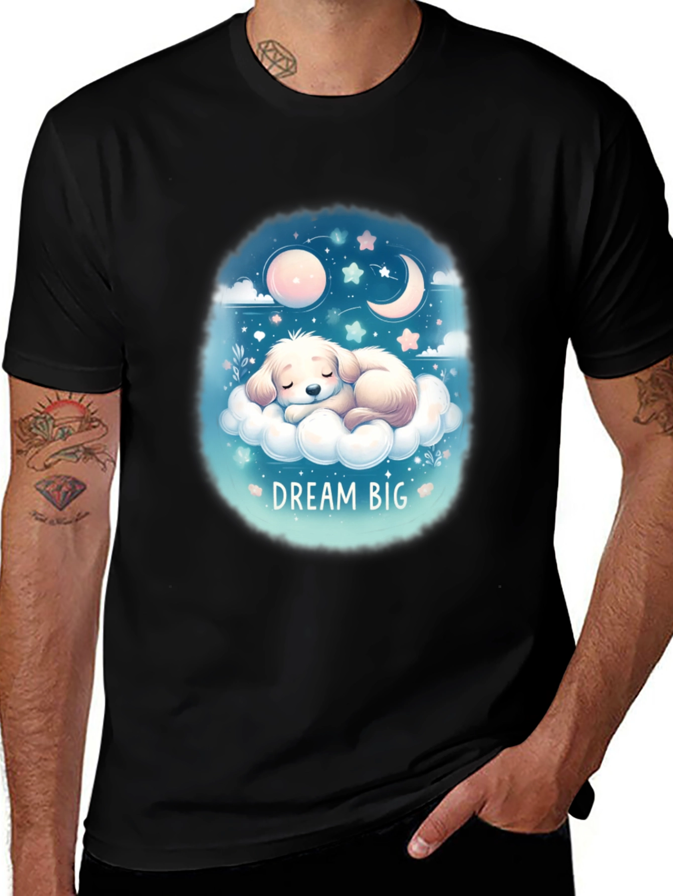 Dream Big Dog Tee - Cute Puppy Graphic T-Shirt