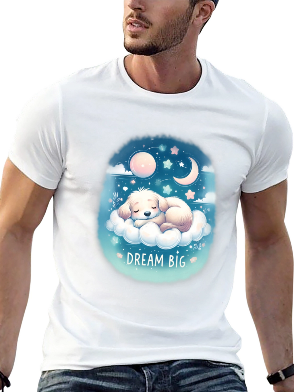 Dream Big Dog Tee - Cute Puppy Graphic T-Shirt