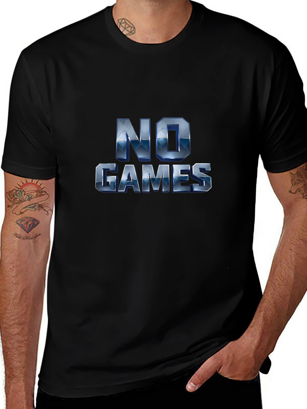 No Games Graphic T-Shirt - Modern Style