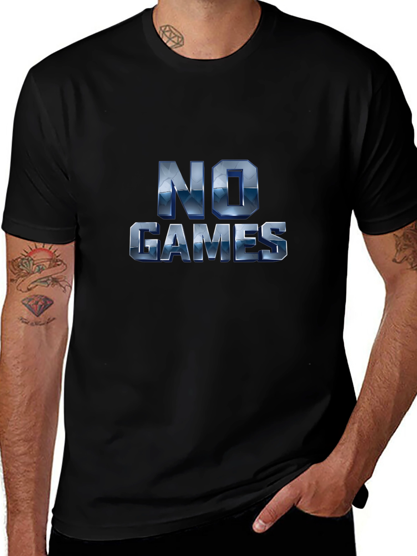 No Games Graphic T-Shirt - Modern Style