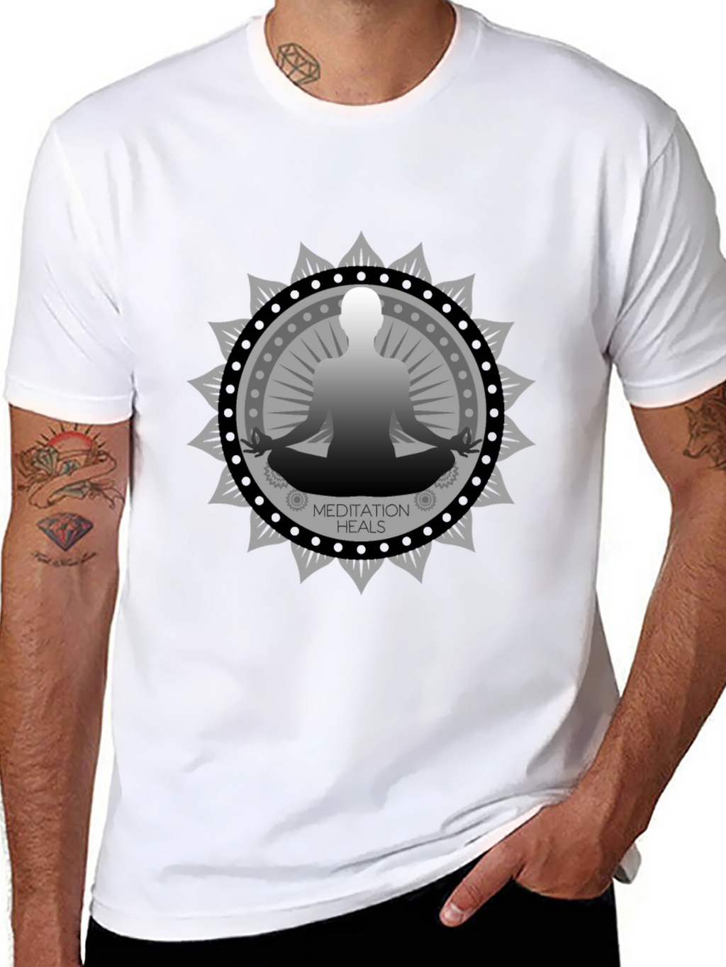 Meditation Heals Graphic T-Shirt - Zen Vibes