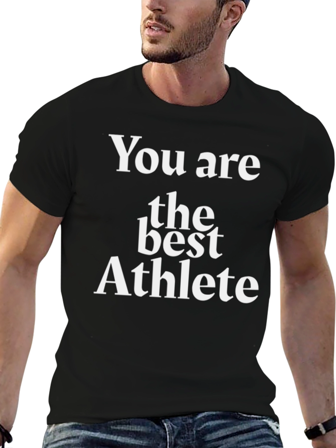 You Are The Best Athlete Graphic Tee - Black