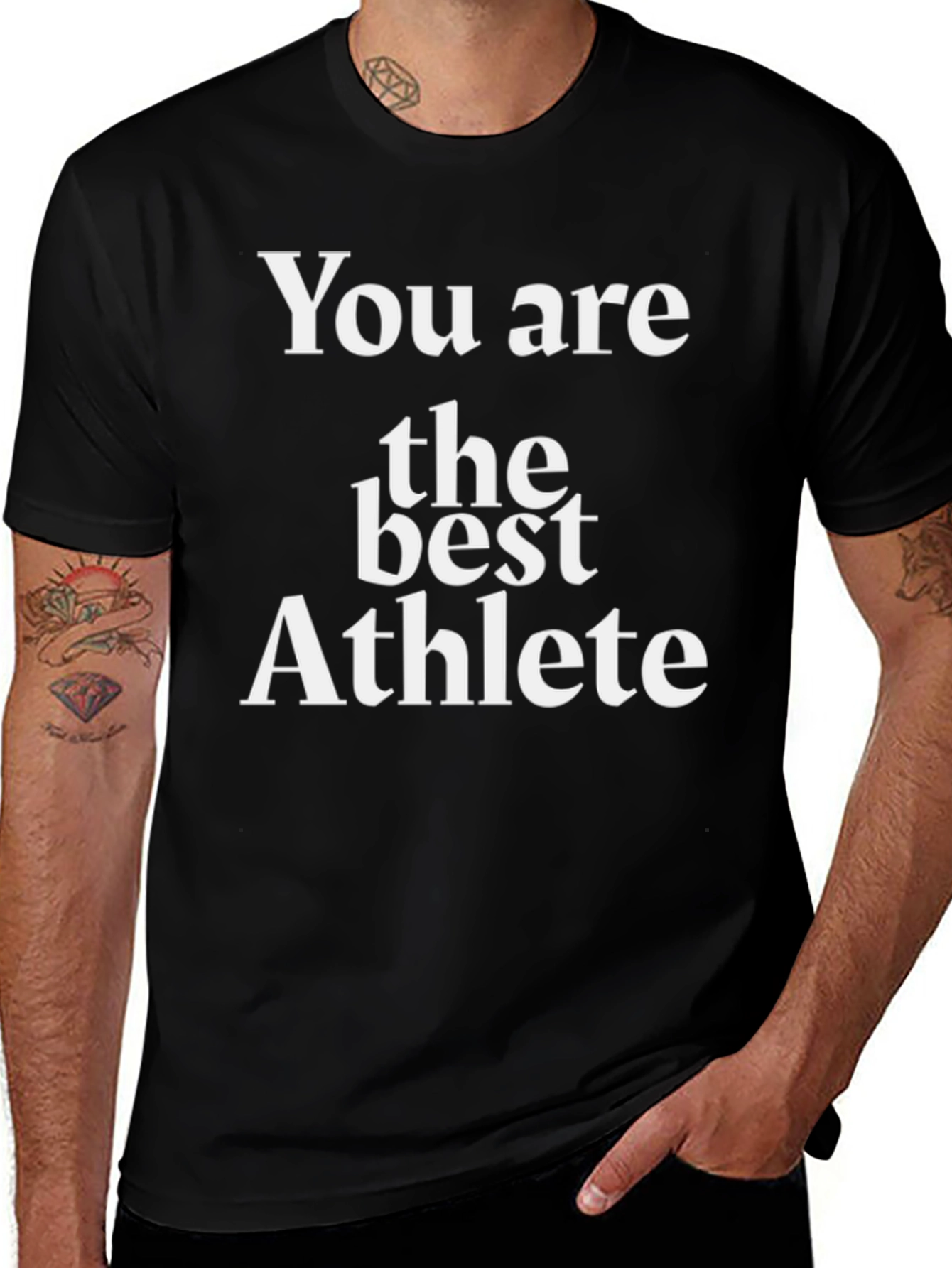 You Are The Best Athlete Graphic Tee - Black