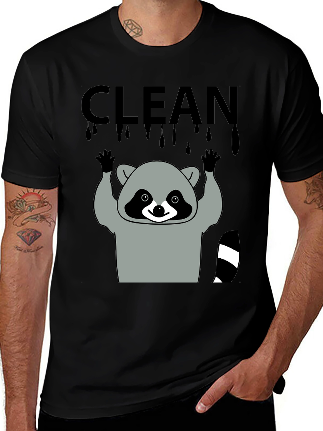 Clean Raccoon Graphic Tee