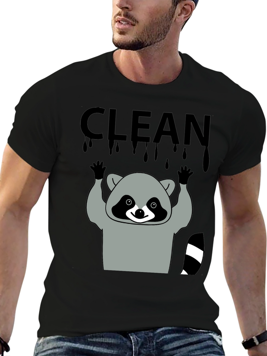 Clean Raccoon Graphic Tee