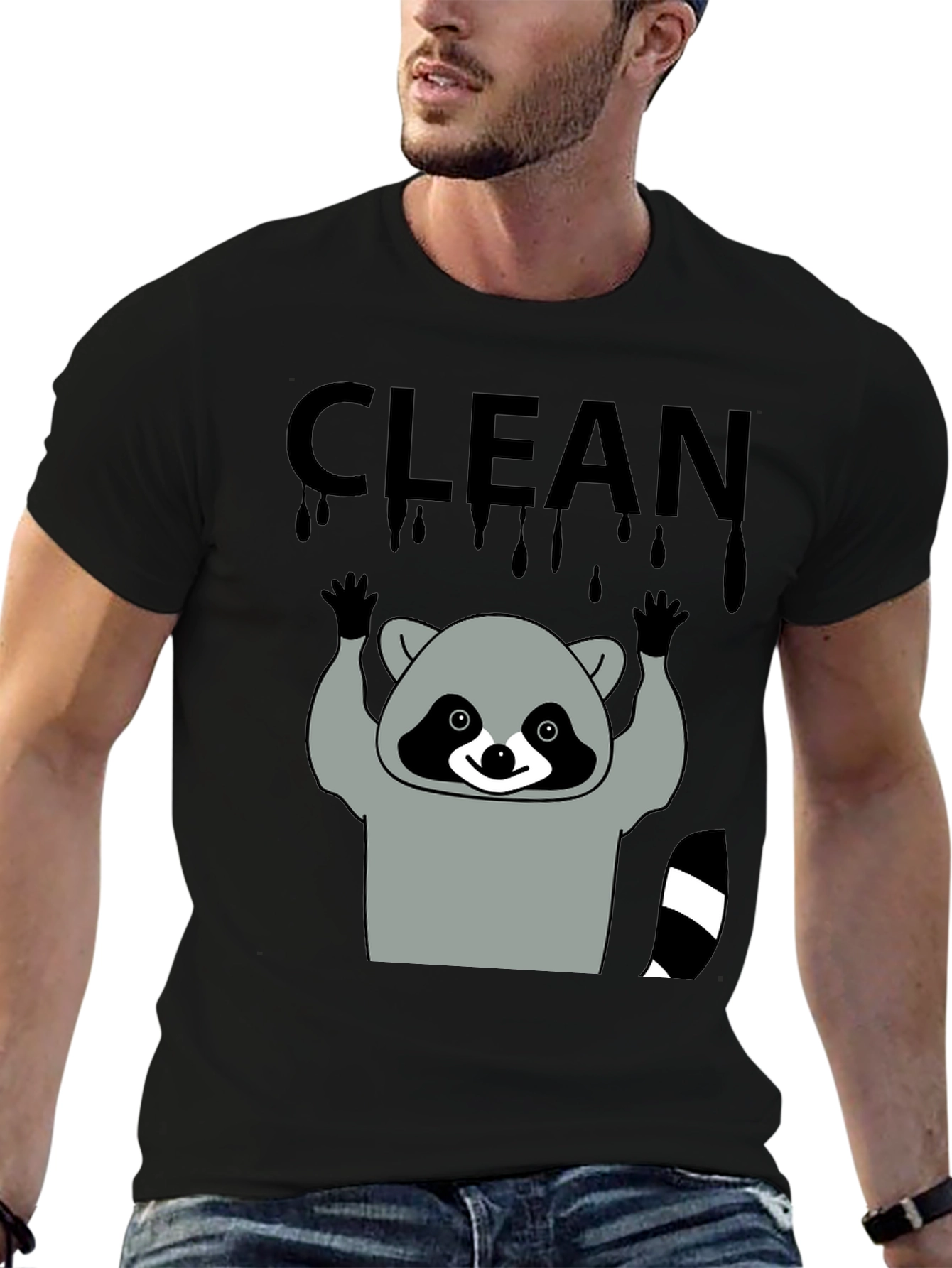 Clean Raccoon Graphic Tee