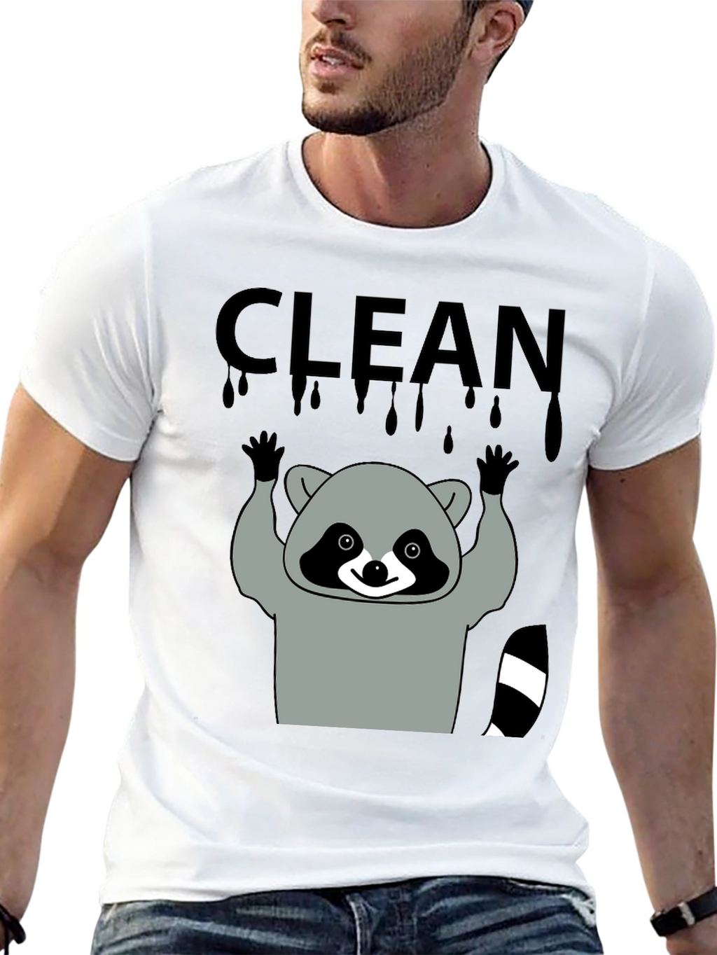 Clean Raccoon Graphic Tee
