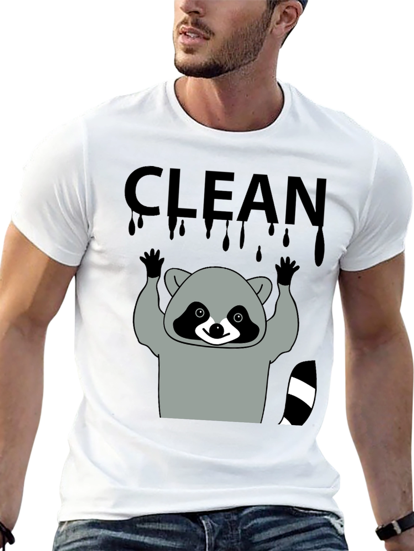 Clean Raccoon Graphic Tee